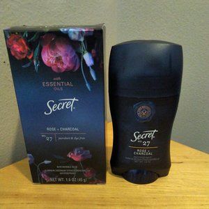 Secret No.27 Rose+Charcoal antiperspirant vhtf essential oils 48 invisible xe22